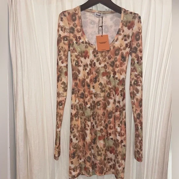 NEW Nanushka Cathleen Watercolor Mini Dress Size S 🌼